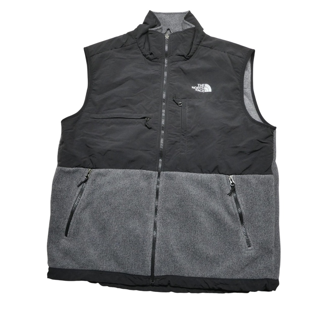 The‎ North Face Vest Mens Large Gray Polartec Fleece Full Zip Outdoor Insulated